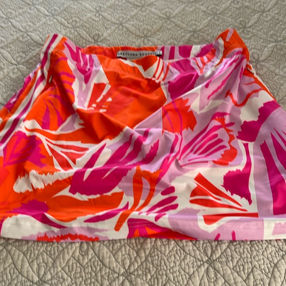 Pretty skort multi color pink orange lavender spandex